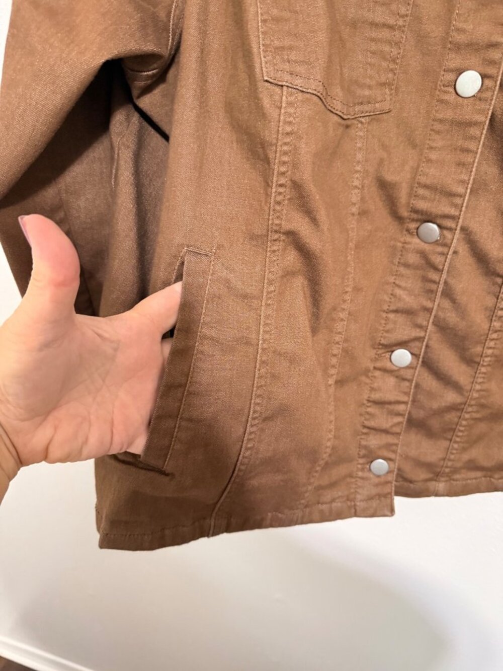Blair Denim Jacket Brown Pockets Classic Boho Womans 3X - Picture 5 of 5